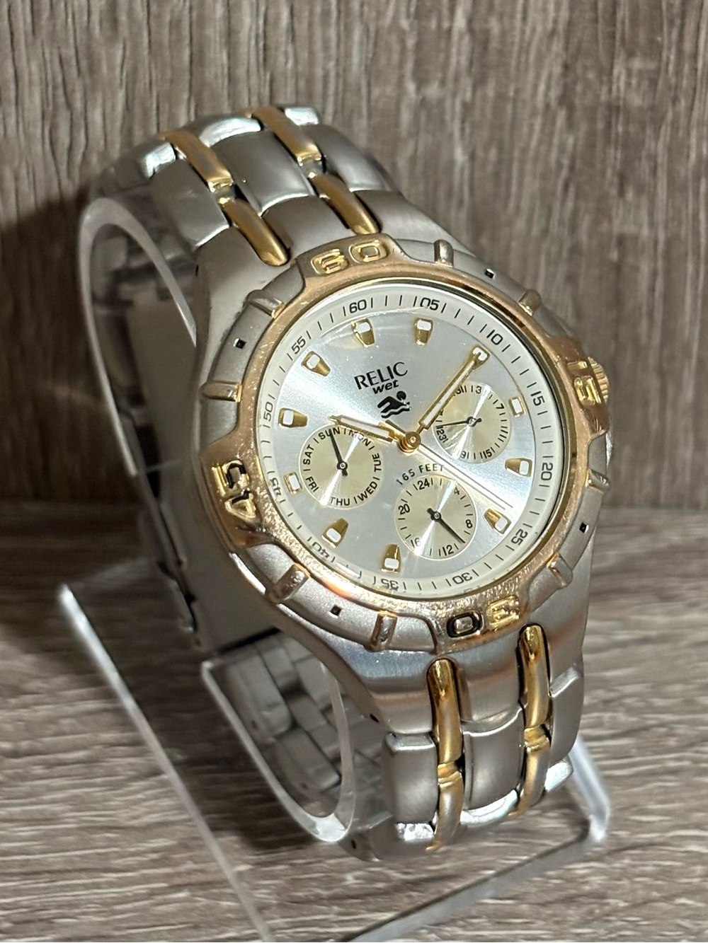 Two-Tone Relic Stainless Steel Men’s Watch With New Battery